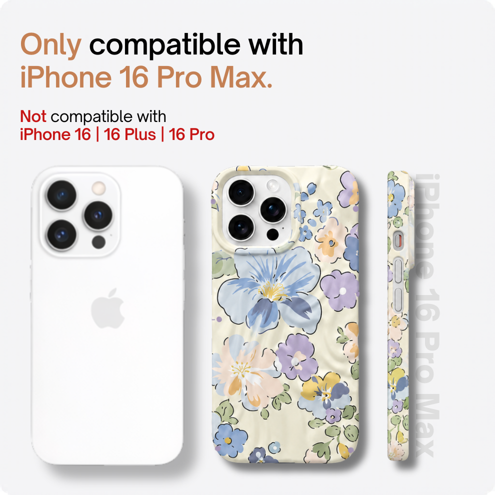 iPhone 16 Pro Max Blossom Pattern Protective Case – Floral