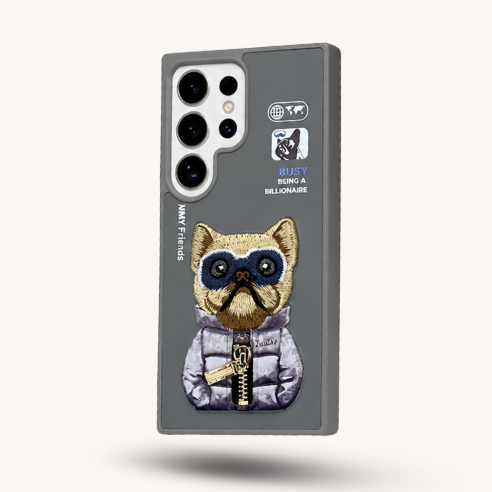 Samsung S24 Ultra 3D Dog Case – Grey
