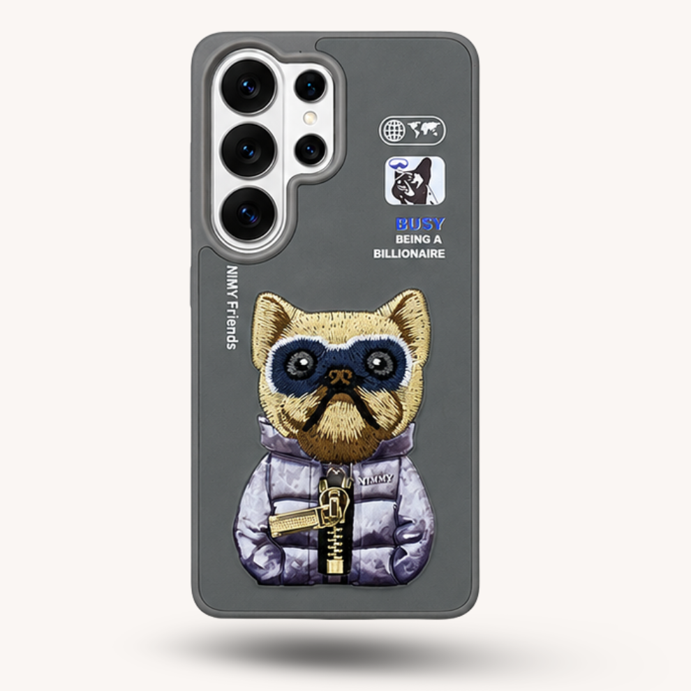 Samsung S26 Ultra 3D Dog Case – Grey