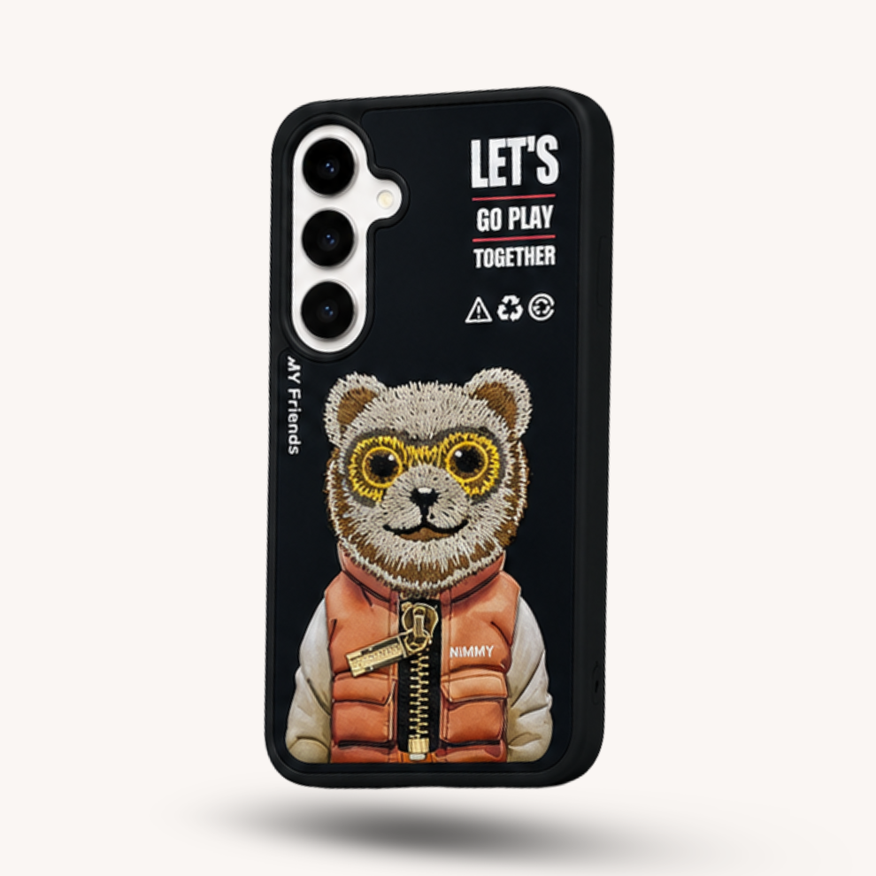 Samsung S24 3D Bear Case – Black