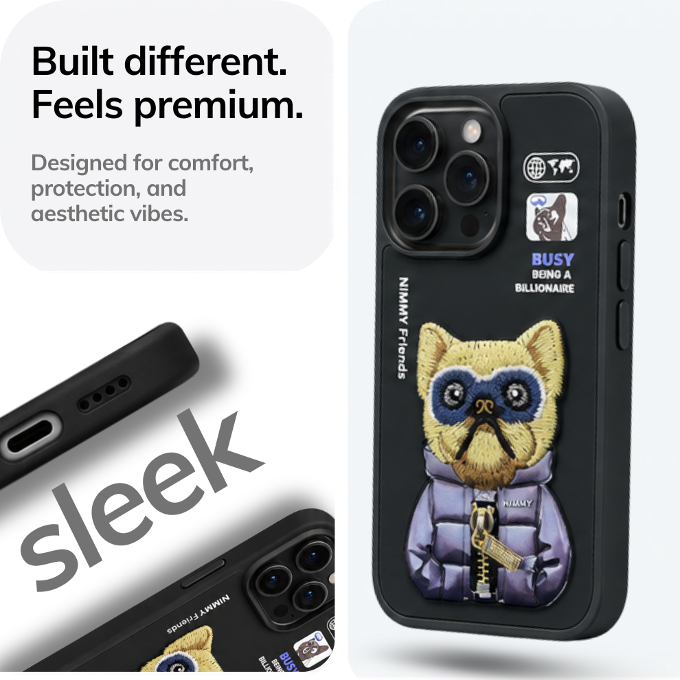 iPhone 14 Pro 3D Dog Case – Black