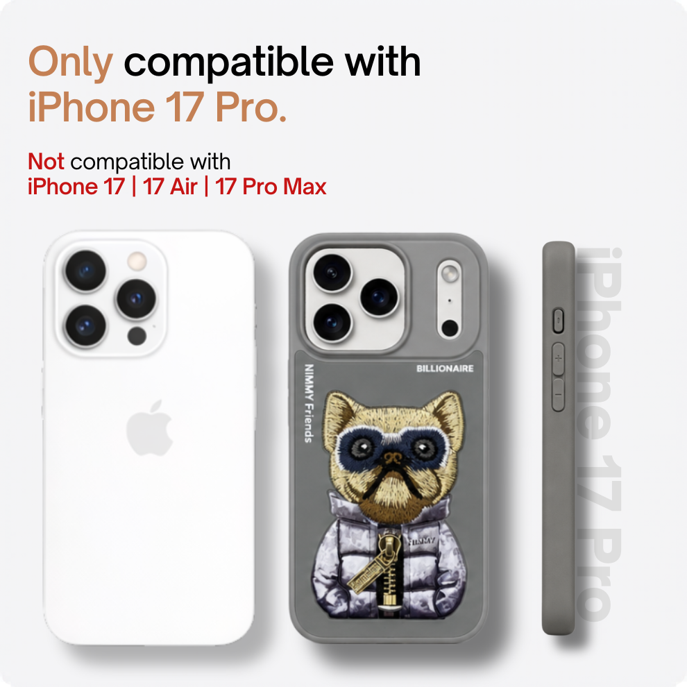 iPhone 17 Pro 3D Dog Case – Grey