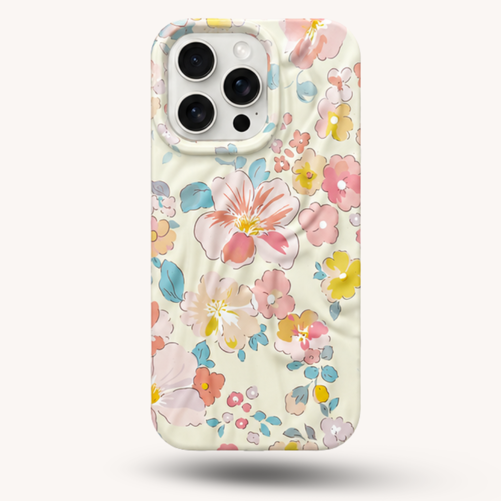 iPhone 14 Pro Max Pastel Pattern Protective Case – Floral