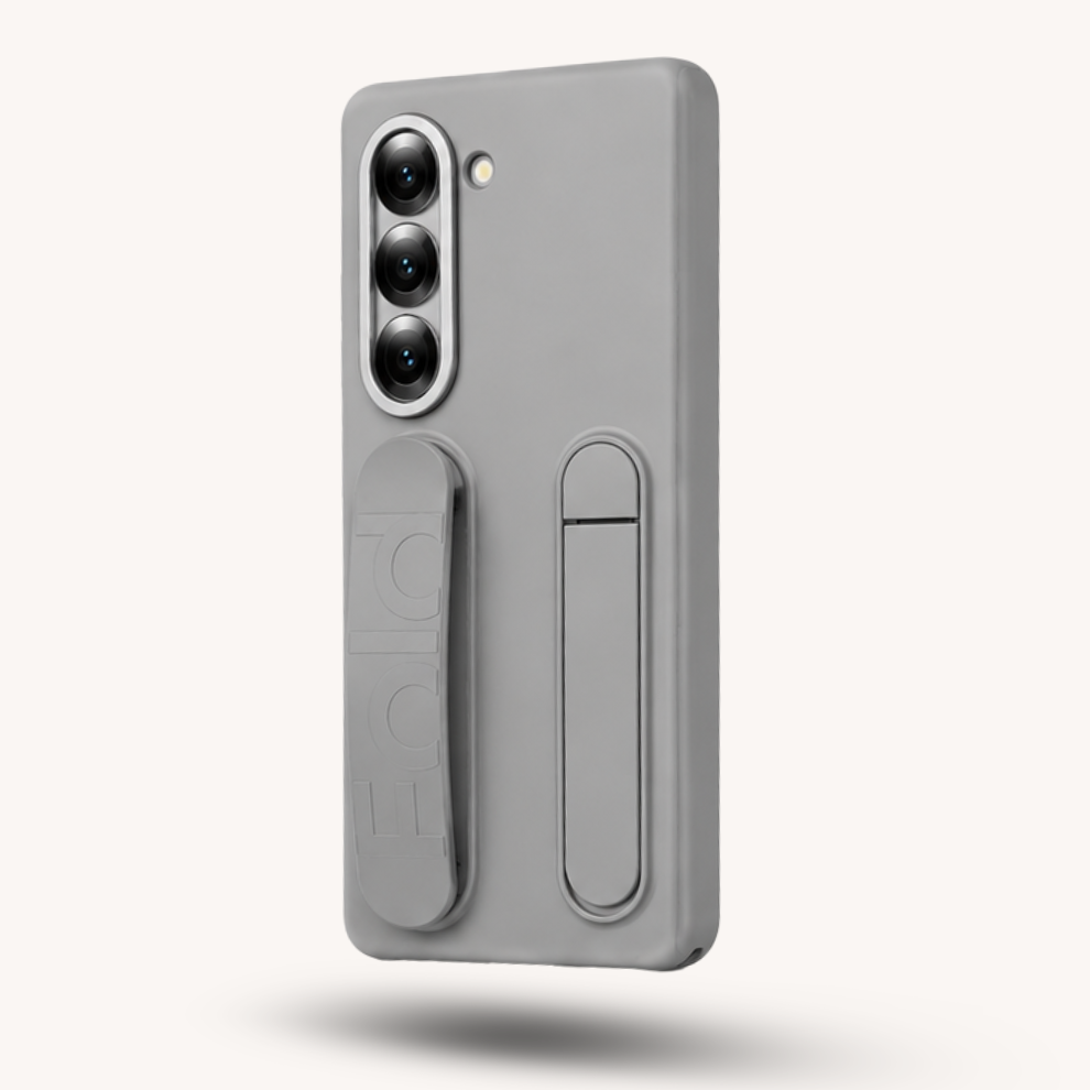 Samsung Galaxy Z Fold 7 Wrist Strap & Kickstand Case – Grey