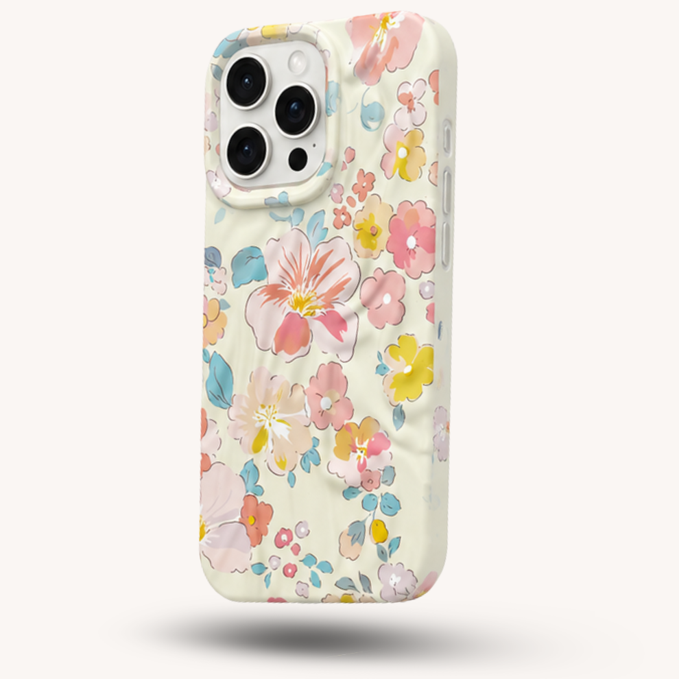 iPhone 15 Pro Pastel Pattern Protective Case – Floral