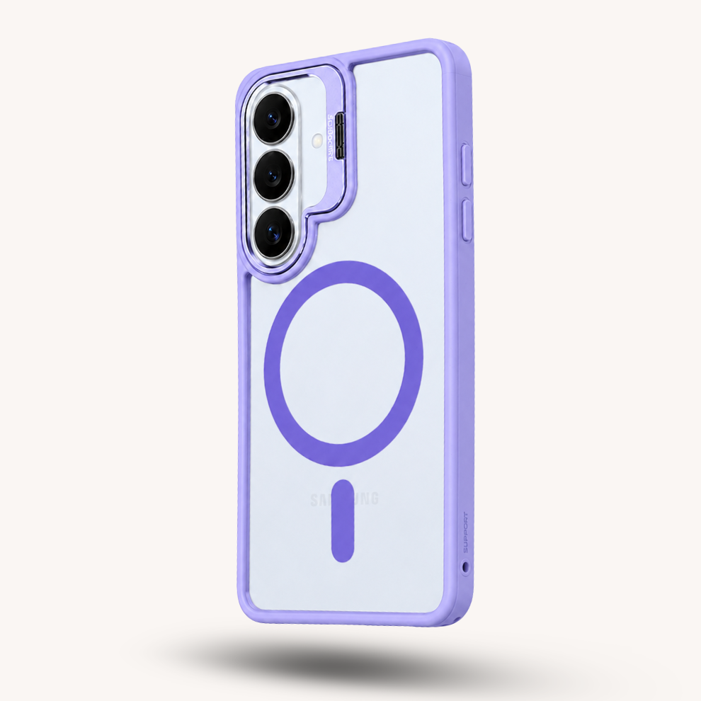 Samsung S26 Clear MagSafe Case – Purple