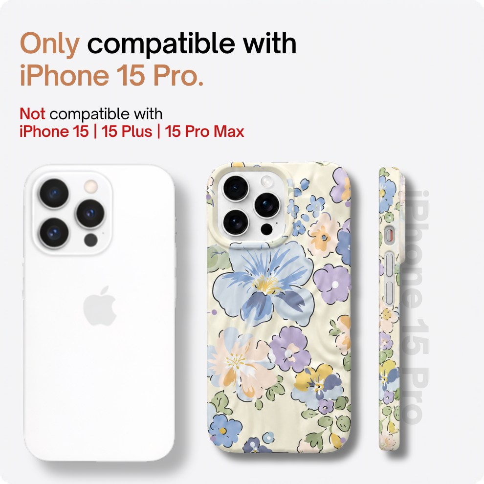 iPhone 15 Pro Blossom Pattern Protective Case – Floral