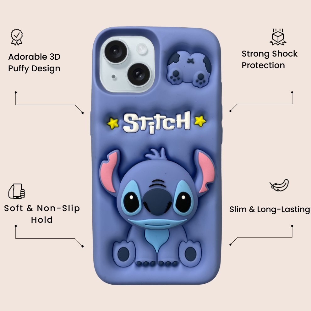 iPhone 15 Alien Soft Silicone Case – Blue
