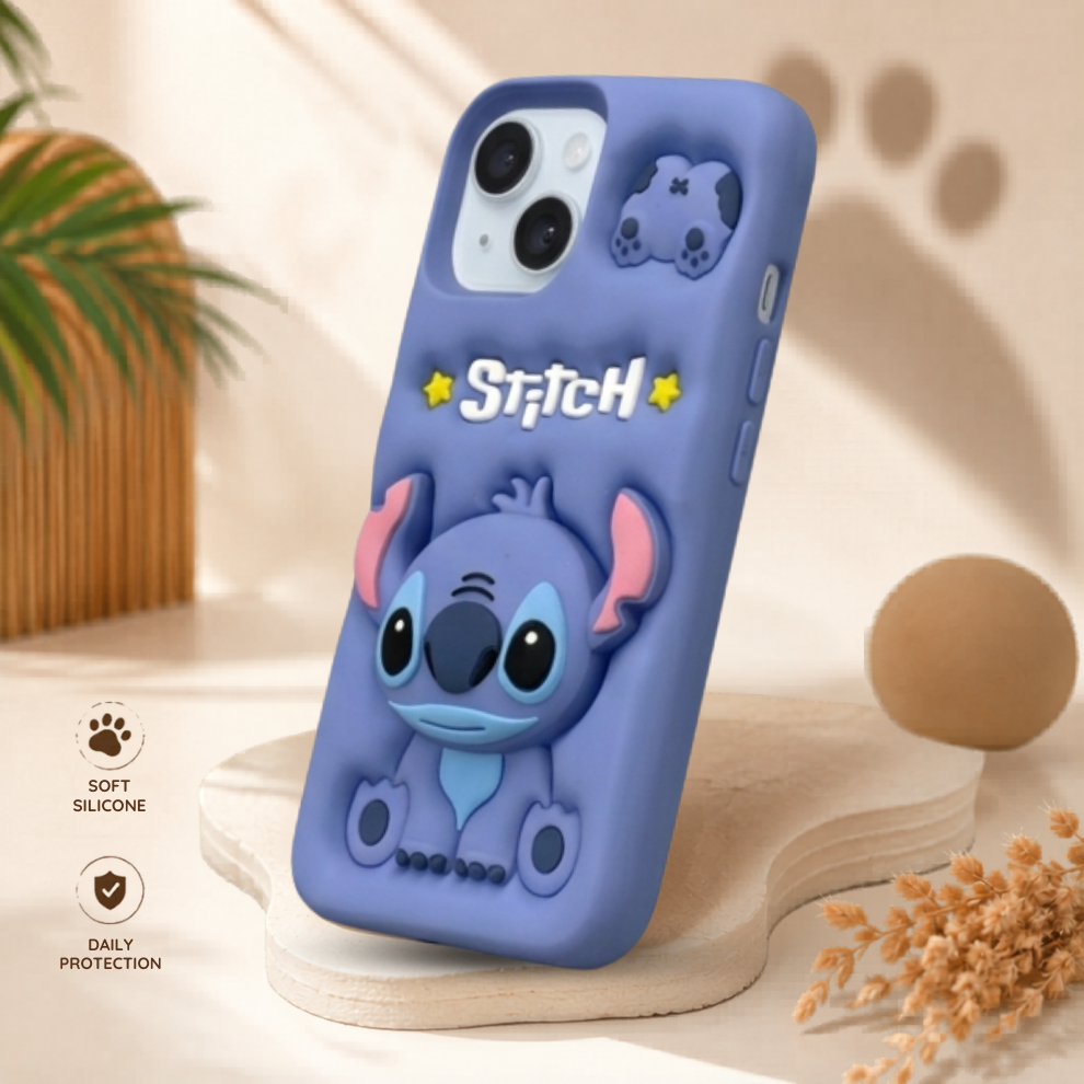 iPhone 15 Alien Soft Silicone Case – Blue