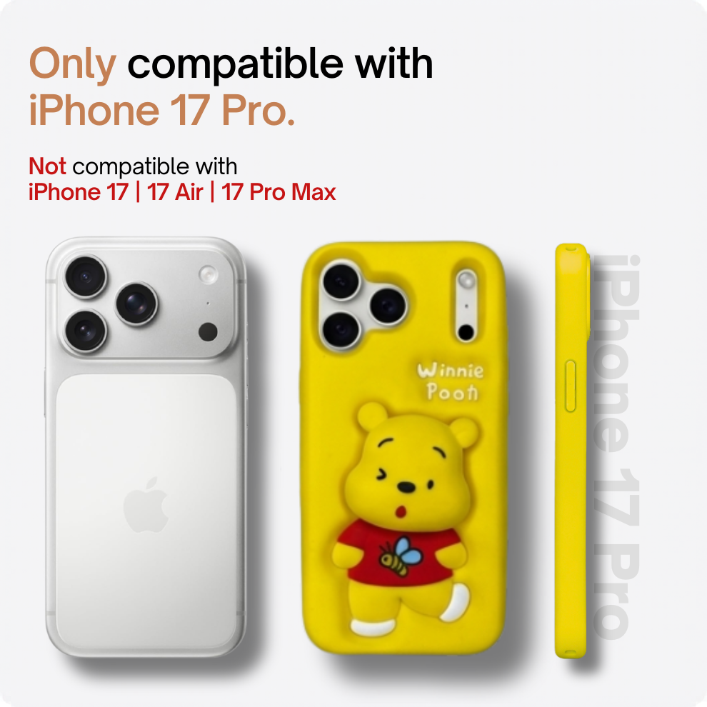 iPhone 17 Pro Honey Bear Soft Silicone Case – Yellow