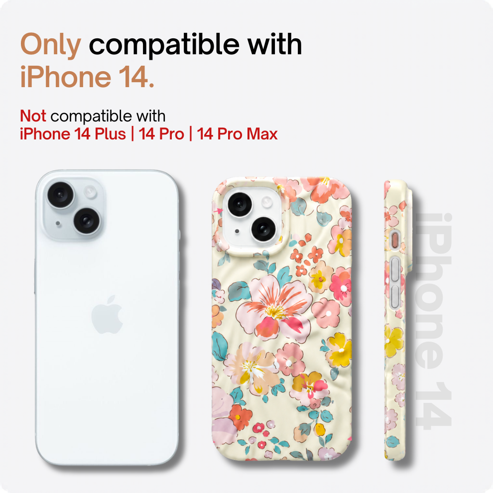 iPhone 14 Pastel Pattern Protective Case – Floral