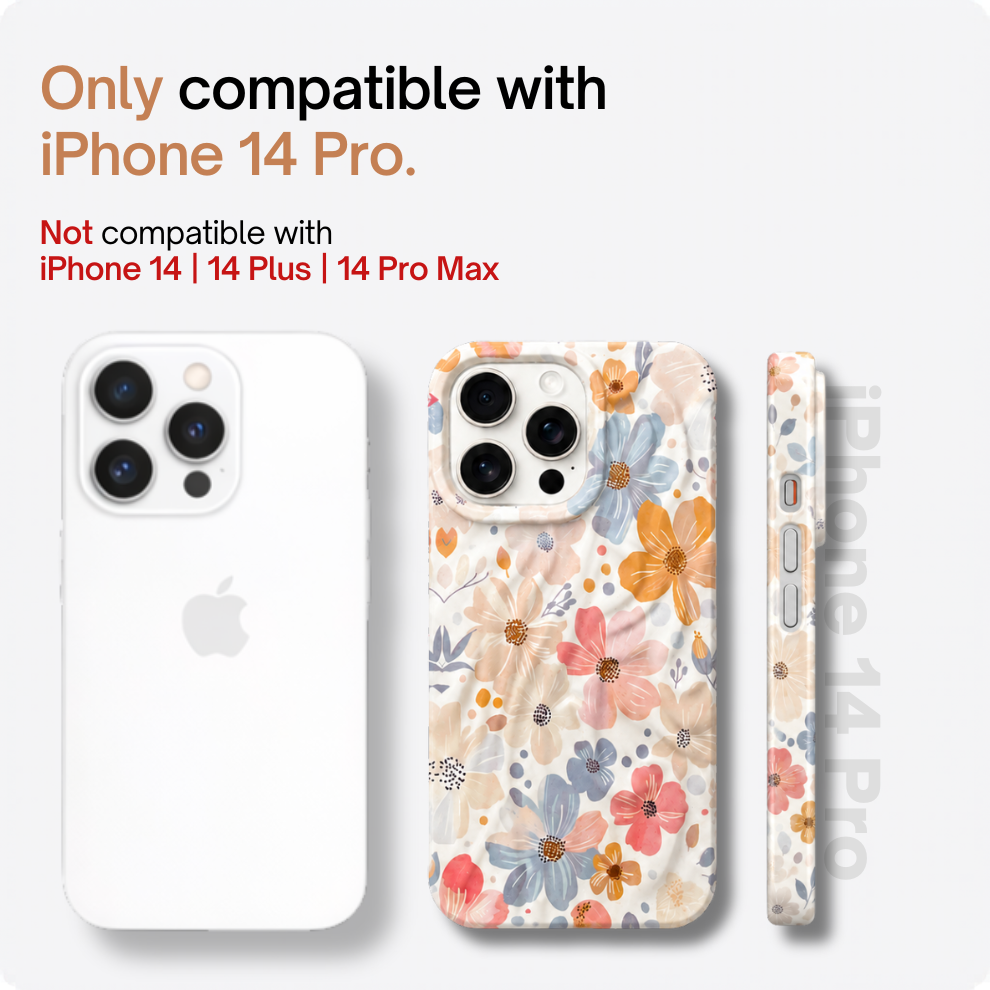 iPhone 14 Pro Spring Pattern Protective Case – Floral