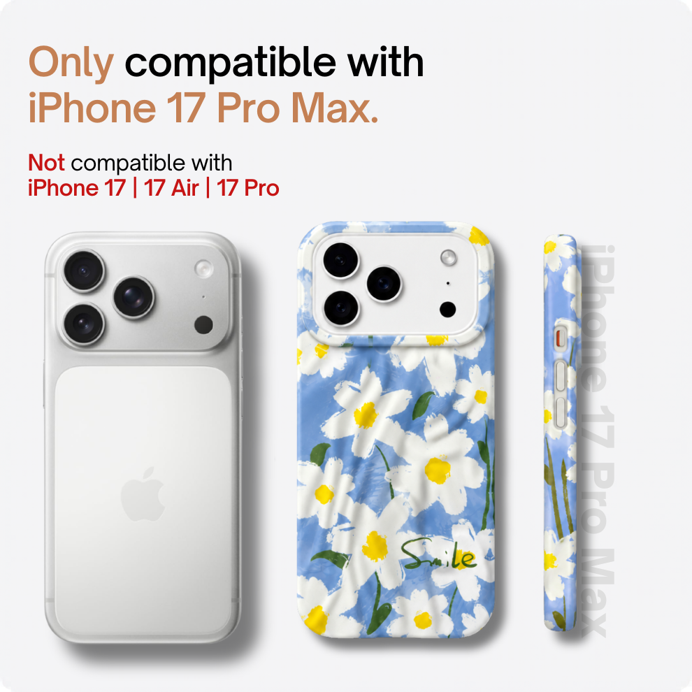 iPhone 17 Pro Max Daisy Pattern Protective Case – Floral