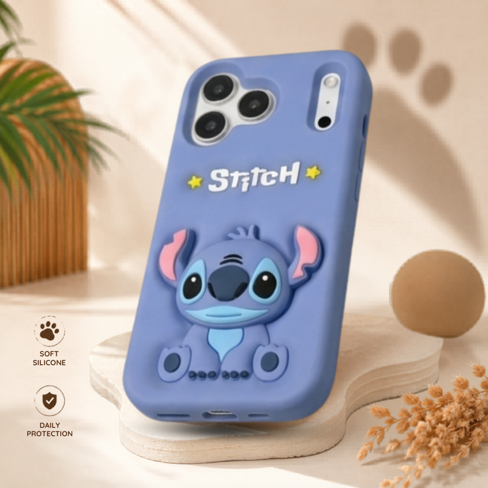 iPhone 17 Pro Max Alien Soft Silicone Case – Blue