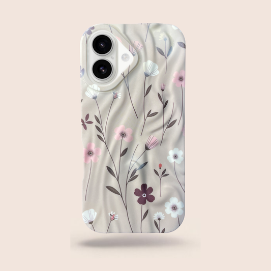 Minimal Floral Case for iPhone 17 – Elegant Neutral Aesthetic Slim Shockproof Matte Cover