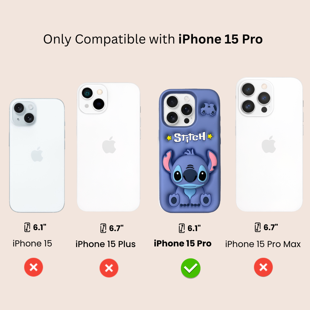 iPhone 15 Pro Alien Soft Silicone Case – Blue