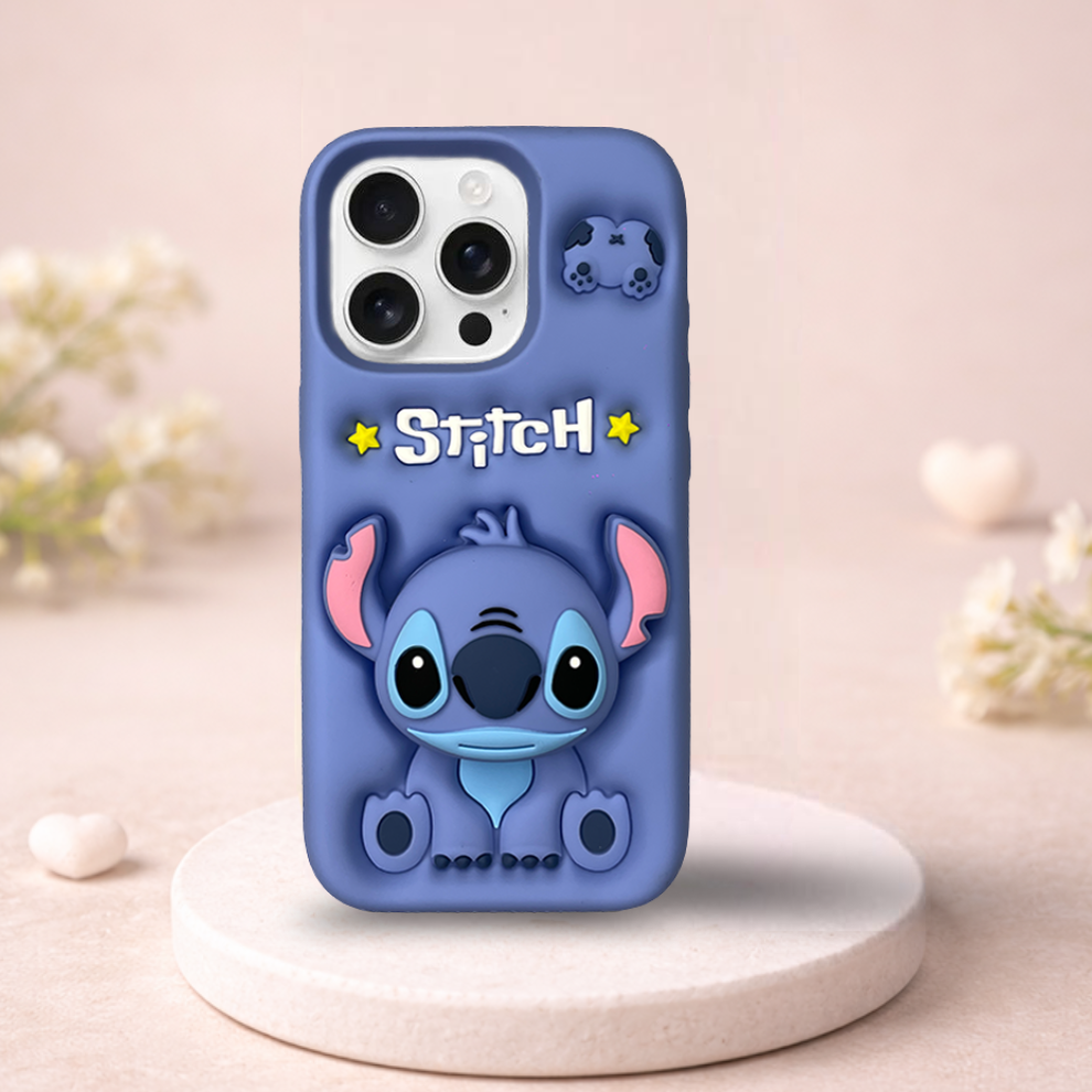 iPhone 15 Pro Alien Soft Silicone Case – Blue