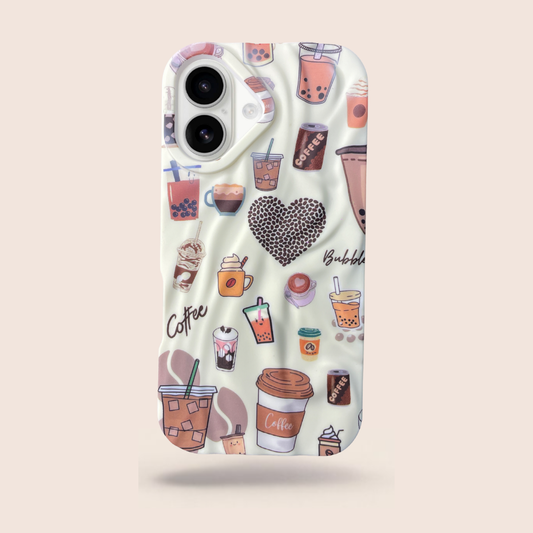 Coffee Lover Case for iPhone 17 – Cute Aesthetic Coffee & Bubble Tea Printed Slim Shockproof Cover