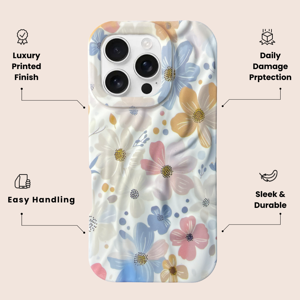 iPhone 16 Pro Max Spring Pattern Protective Case – Floral
