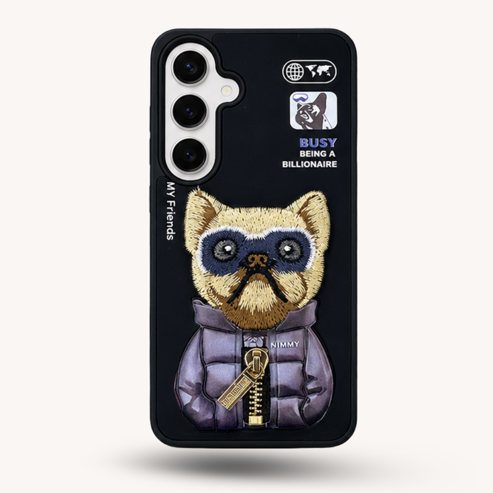 Samsung S24 3D Dog Case – Black