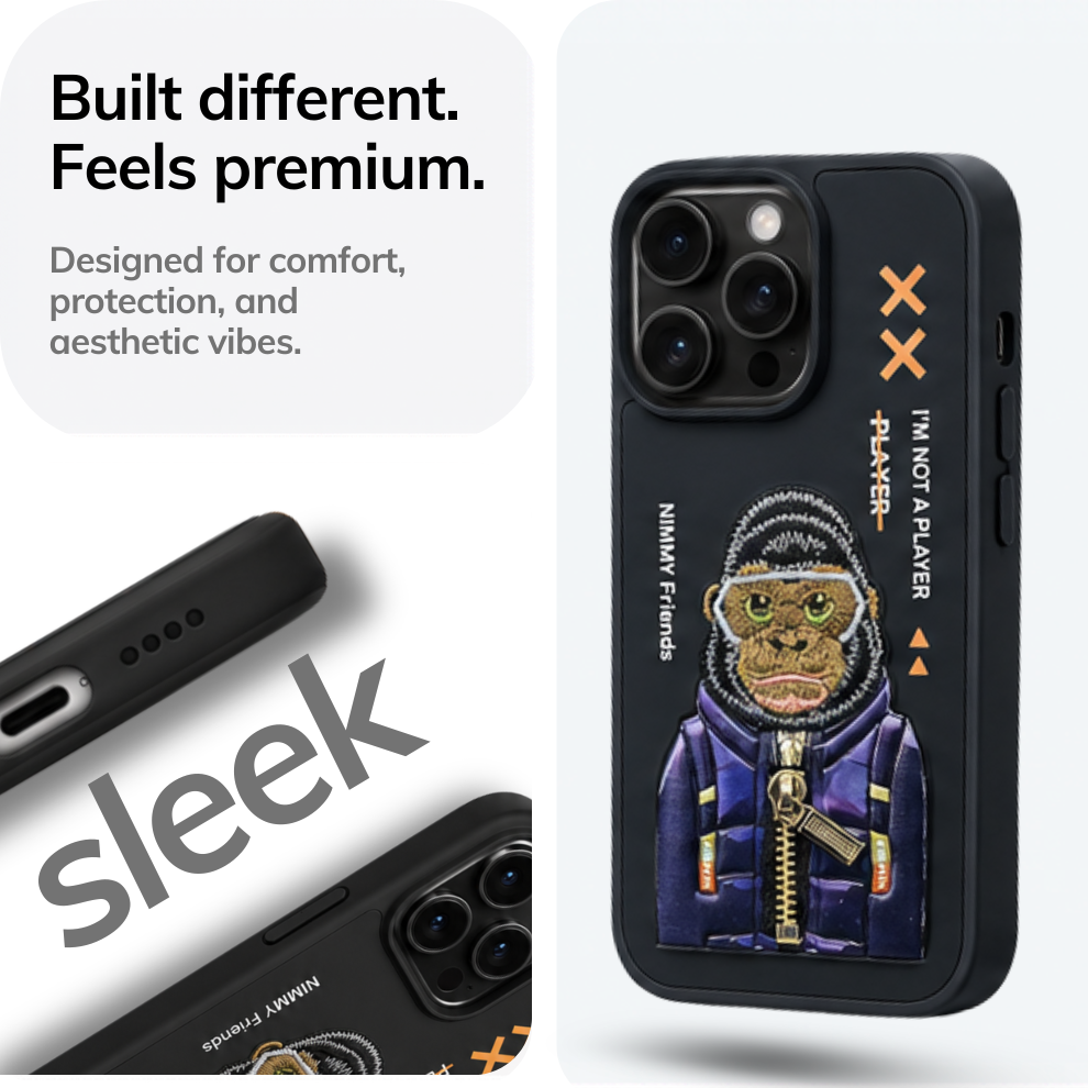 iPhone 15 Pro Max 3D Gorilla Case – Black