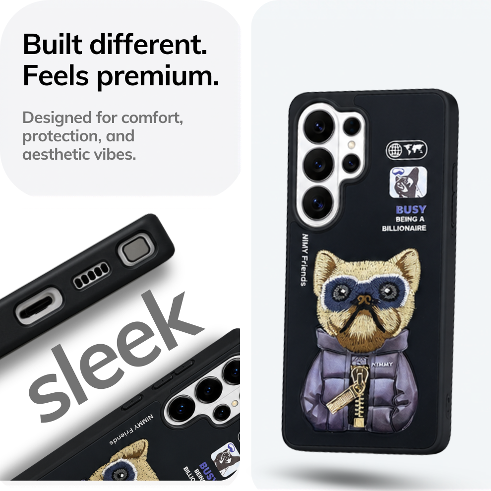 Samsung S26 Ultra 3D Dog Case – Black