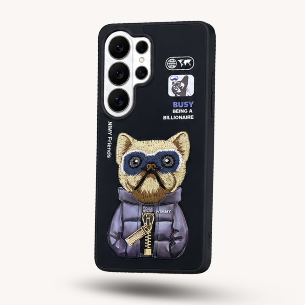 Samsung S26 Ultra 3D Dog Case – Black