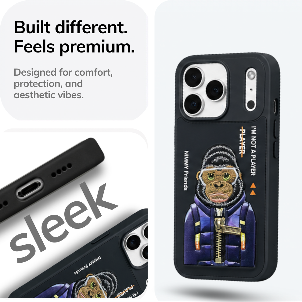 iPhone 17 Pro Max 3D Gorilla Case – Black