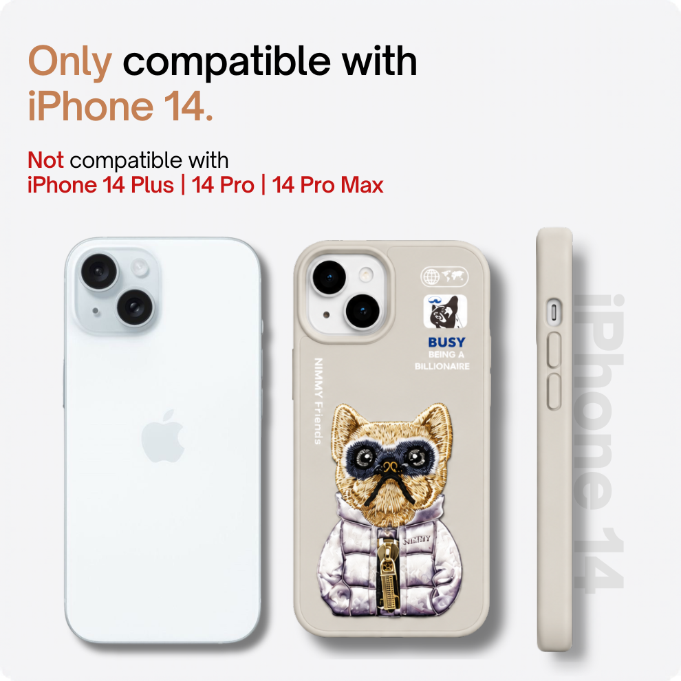 iPhone 14 3D Dog Case – Grey