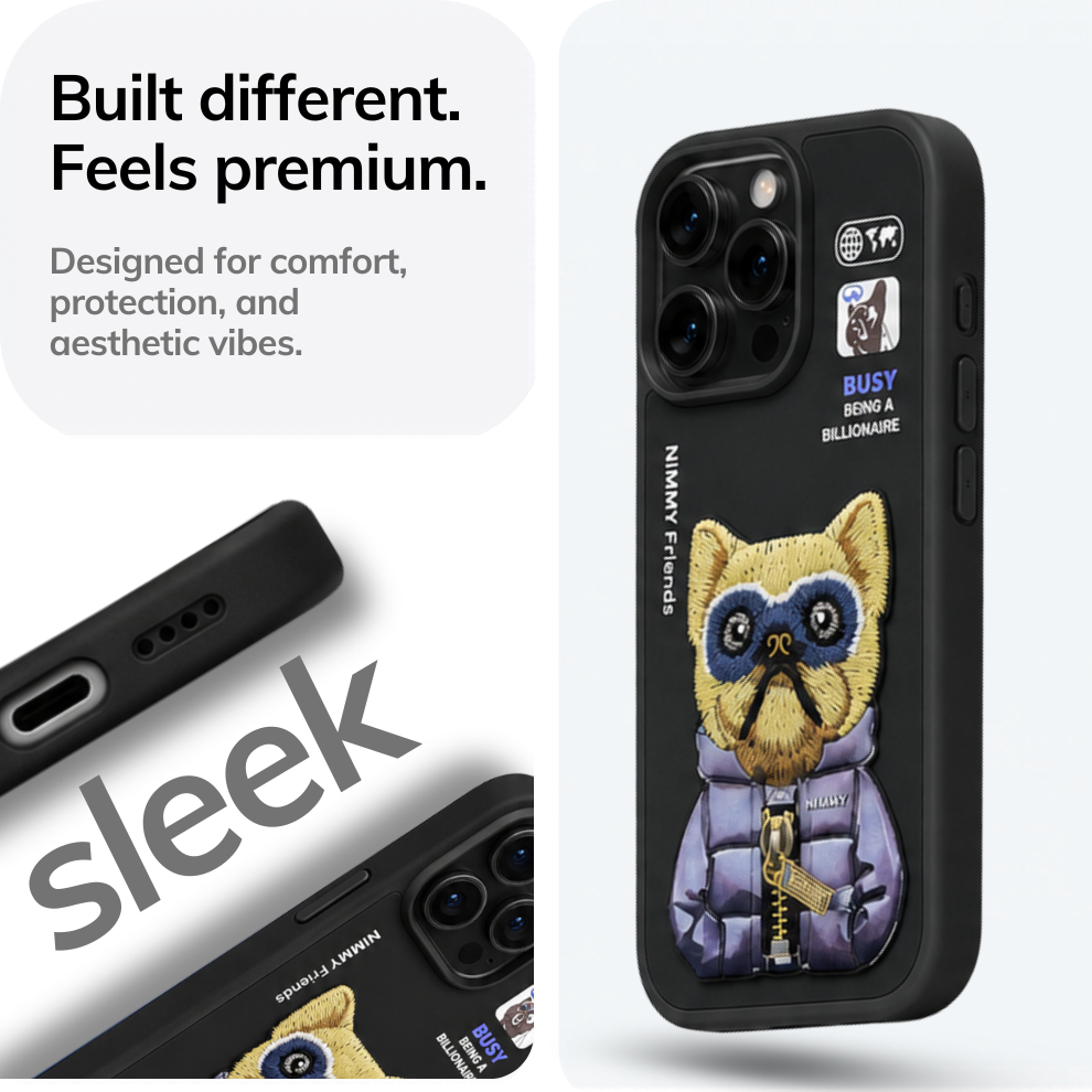iPhone 16 Pro 3D Dog Case – Black