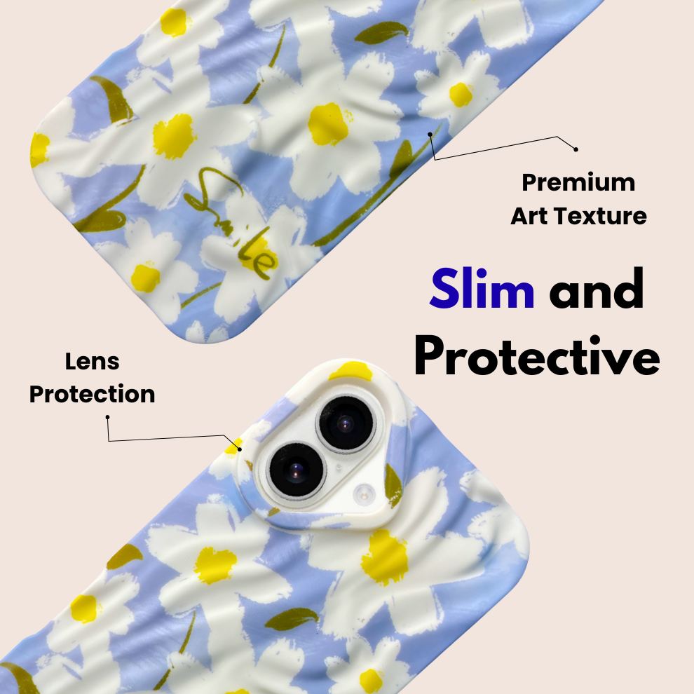 iPhone 17 Daisy Pattern Protective Case – Floral