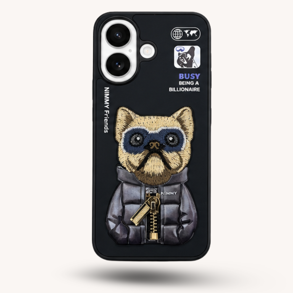 iPhone 17 3D Dog Case – Black