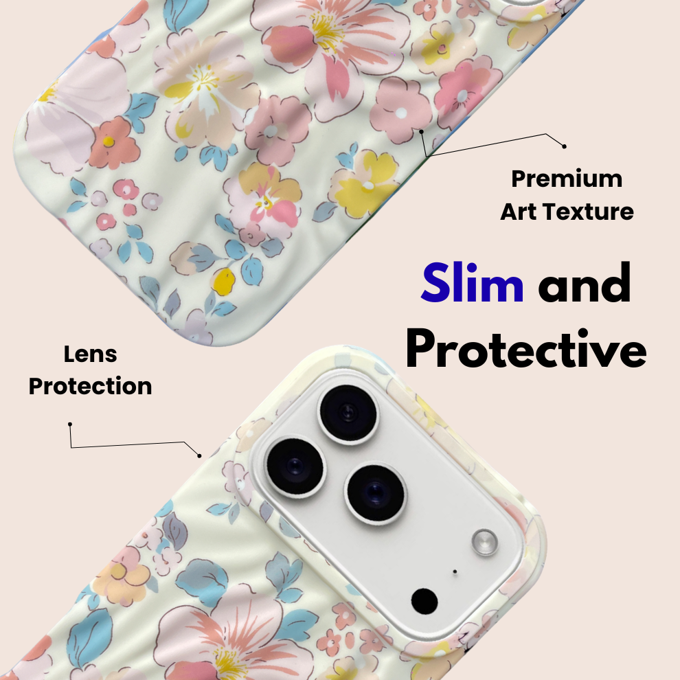 iPhone 17 Pro Pastel Pattern Protective Case – Floral