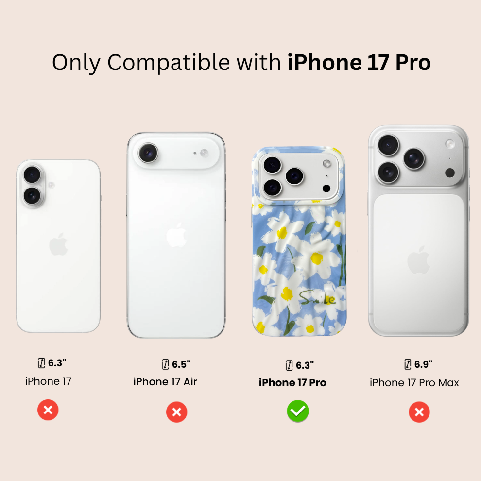 iPhone 17 Pro Daisy Pattern Protective Case – Floral