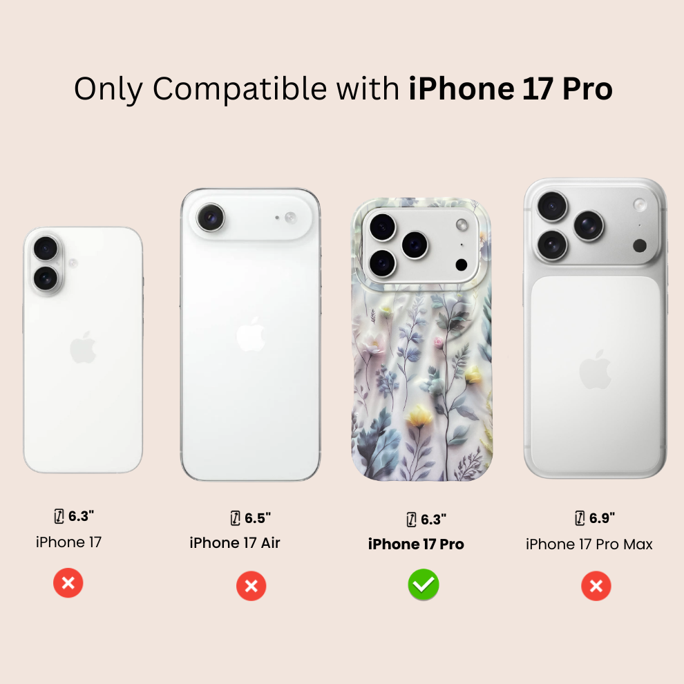 iPhone 17 Pro Botanical Pattern Protective Case – Floral