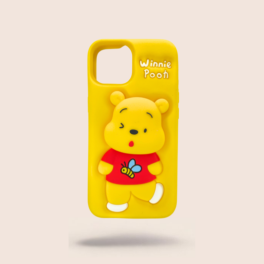 3D Winnie Pooh Silicone Case – Shockproof & Super Cute 💛