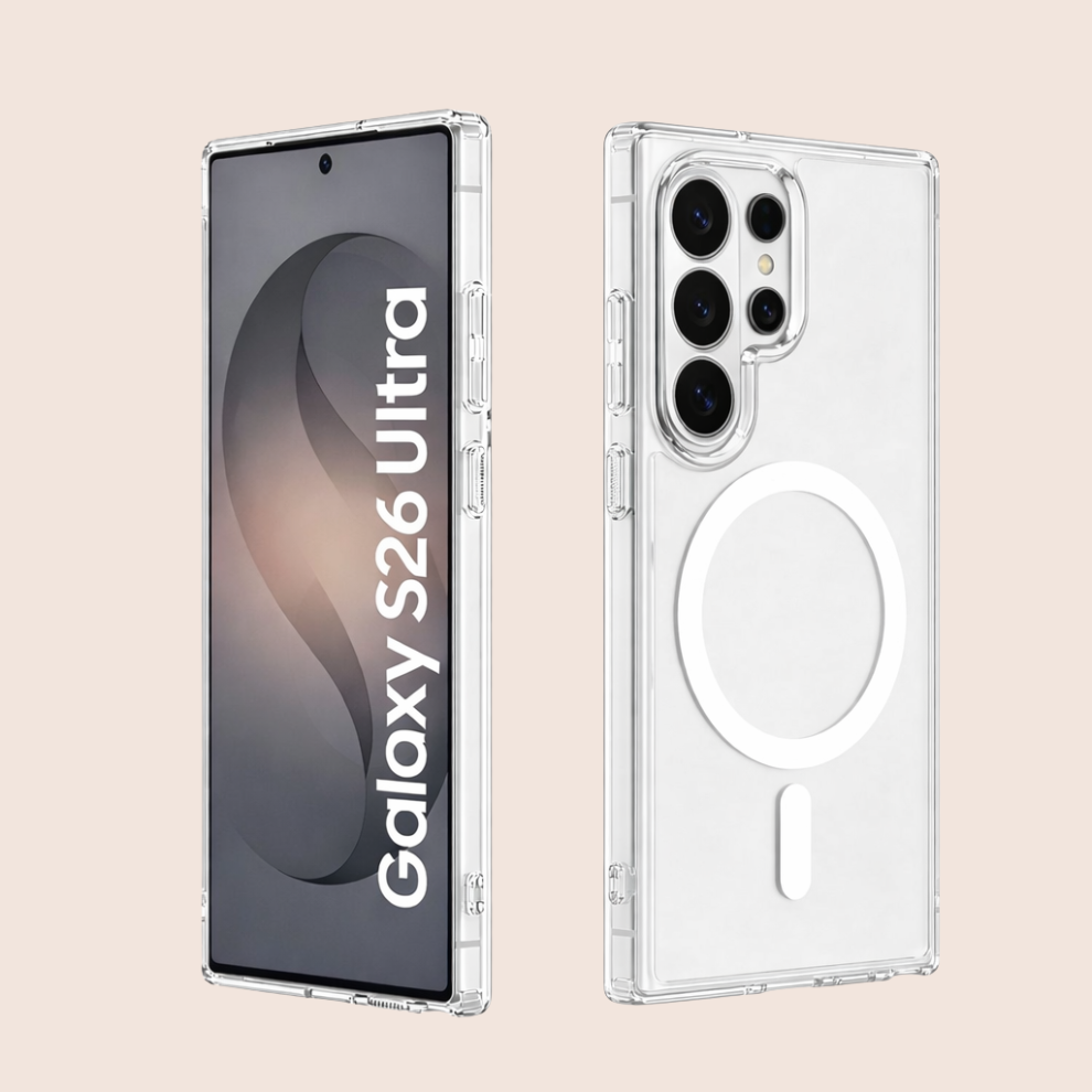 Samsung S26 Ultra Transparent MagSafe Case - White