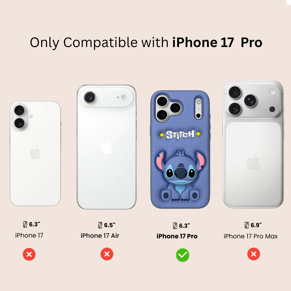 iPhone 17 Pro Alien Soft Silicone Case – Blue