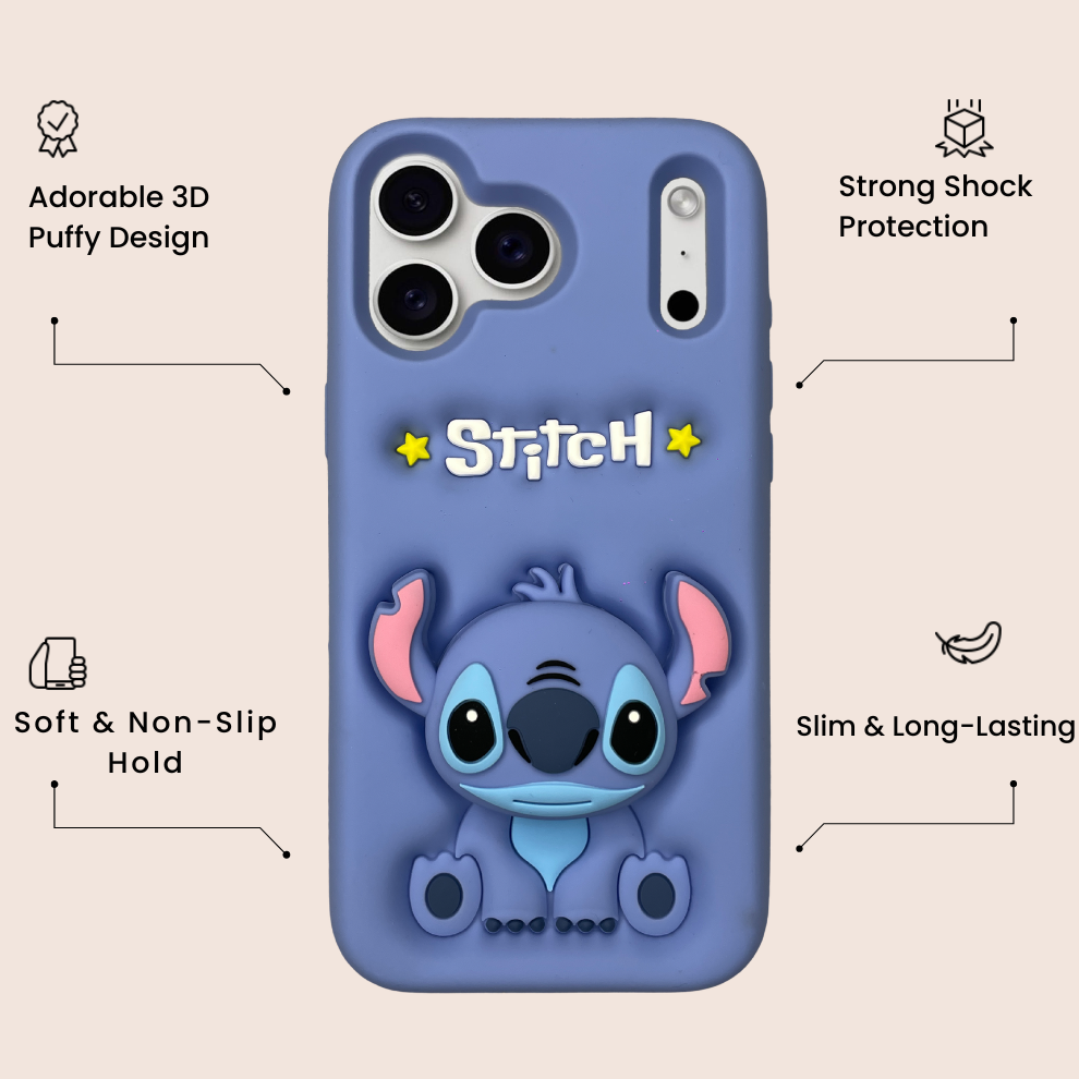 iPhone 17 Pro Max Alien Soft Silicone Case – Blue