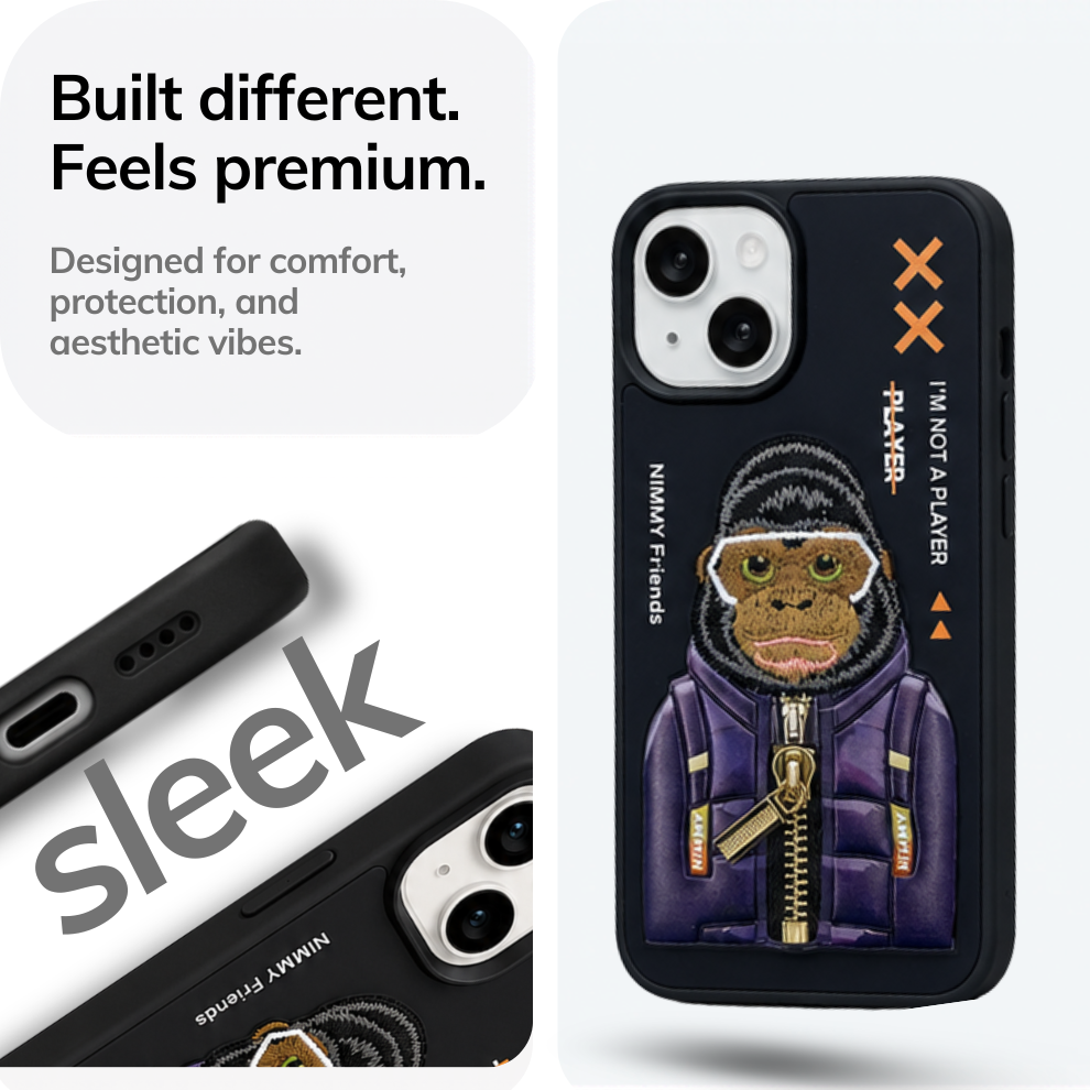 iPhone 15 3D Gorilla Case – Black