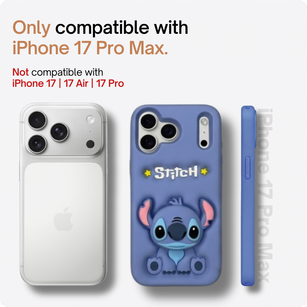 iPhone 17 Pro Max Alien Soft Silicone Case – Blue