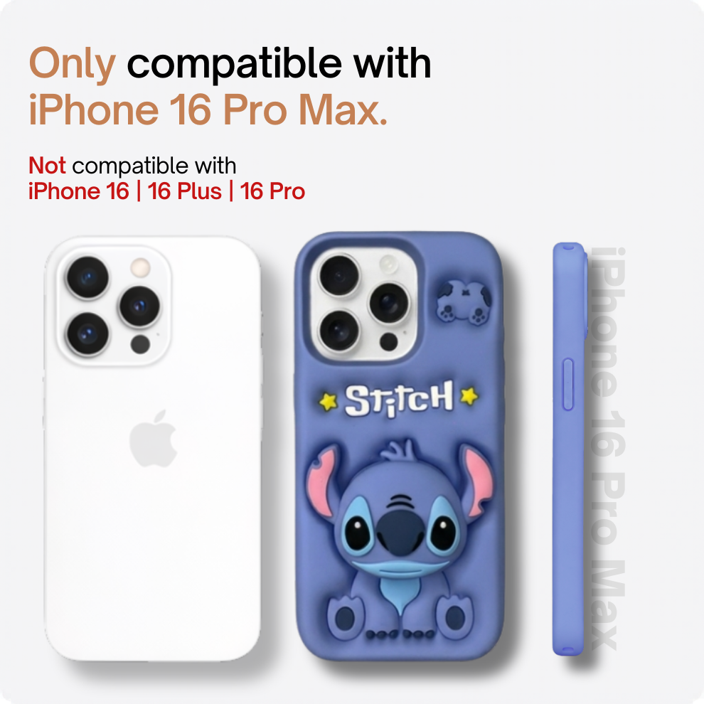 iPhone 16 Pro Max Alien Soft Silicone Case – Blue