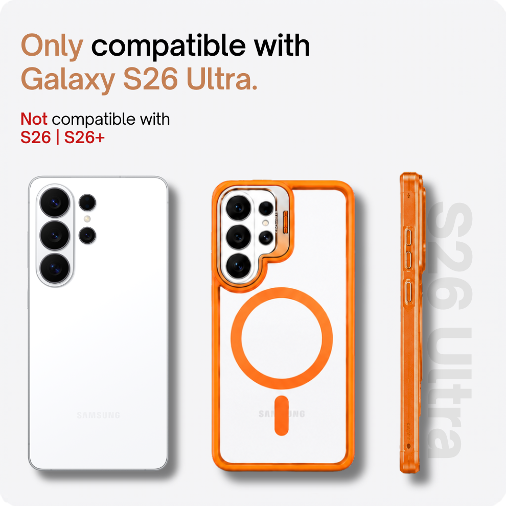 Samsung S26 Ultra Clear MagSafe Case – Orange