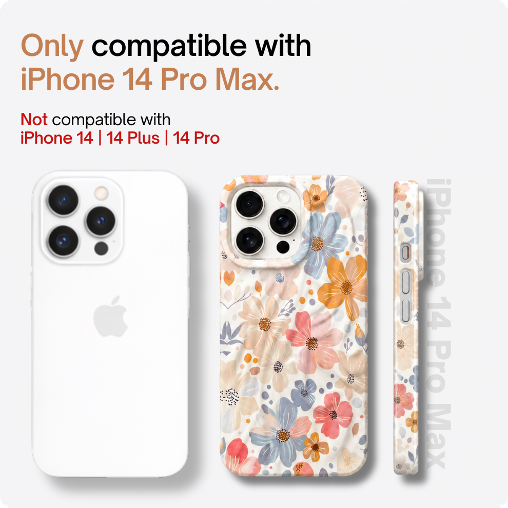 iPhone 14 Pro Max Spring Pattern Protective Case – Floral