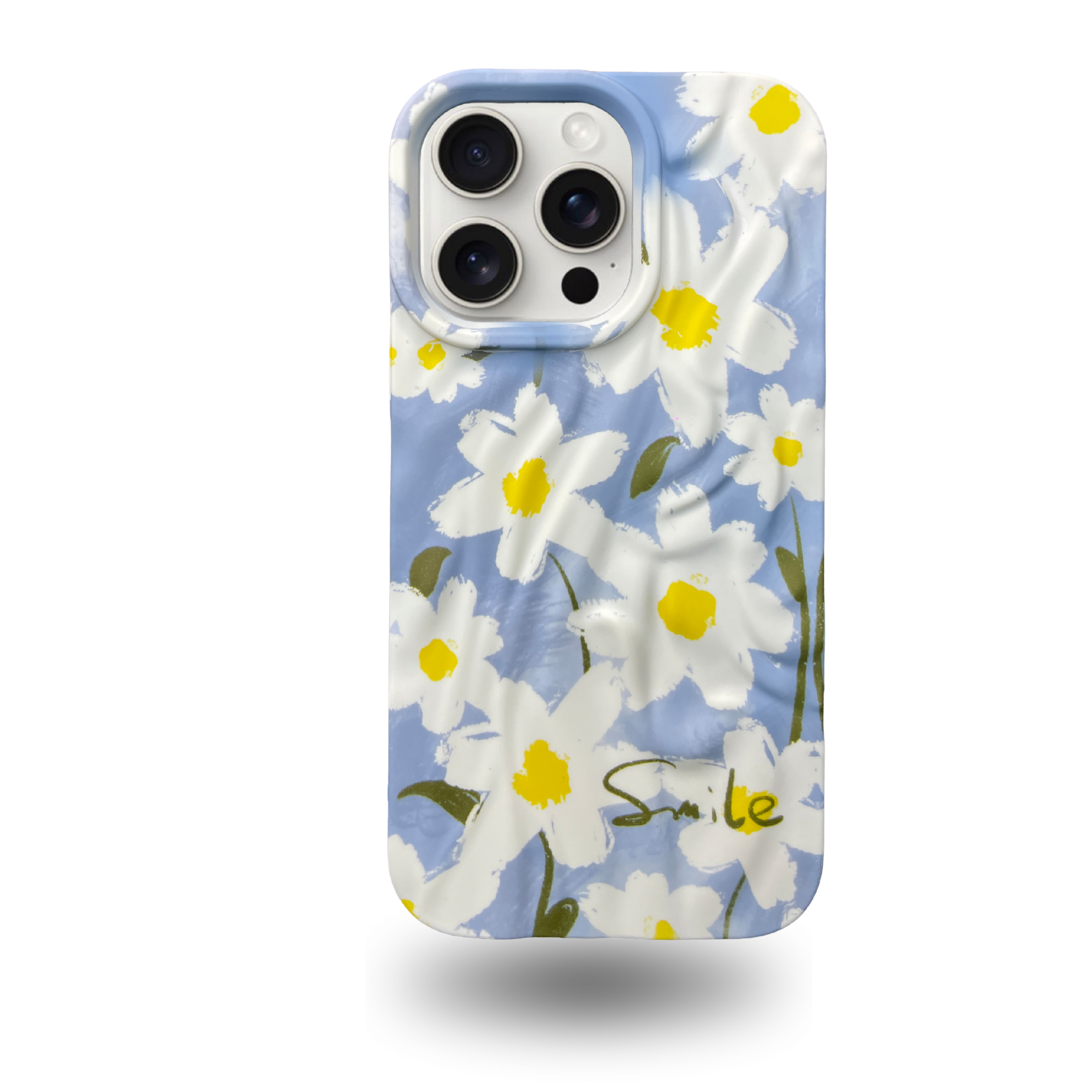 iPhone 15 Pro Max Daisy Pattern Protective Case – Floral