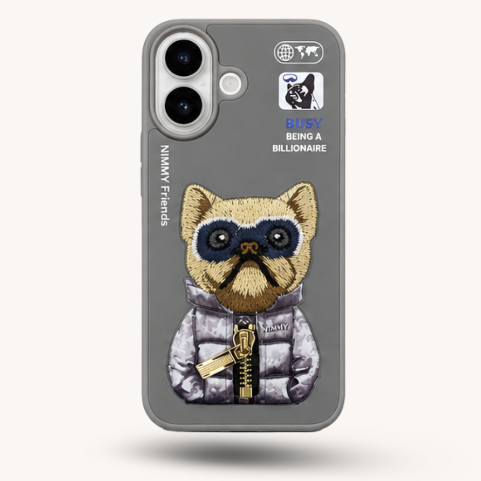 iPhone 17 3D Dog Case – Grey