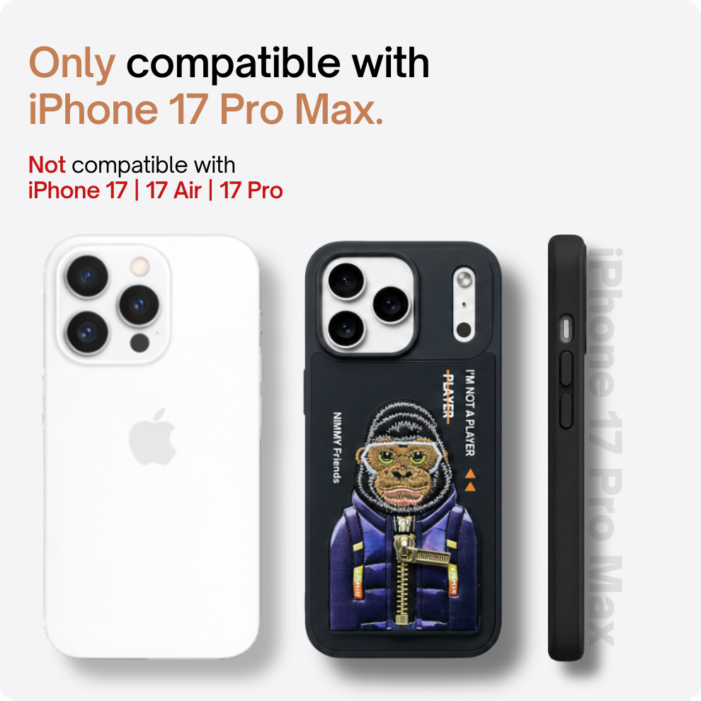 iPhone 17 Pro Max 3D Gorilla Case – Black