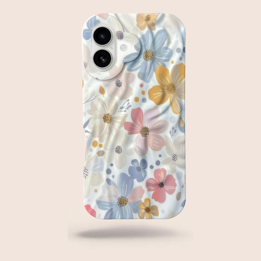 Pastel Floral Case for iPhone 16 – Cute Aesthetic Slim Shockproof Matte Cover