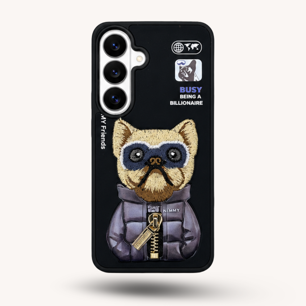 Samsung S26 3D Dog Case – Black