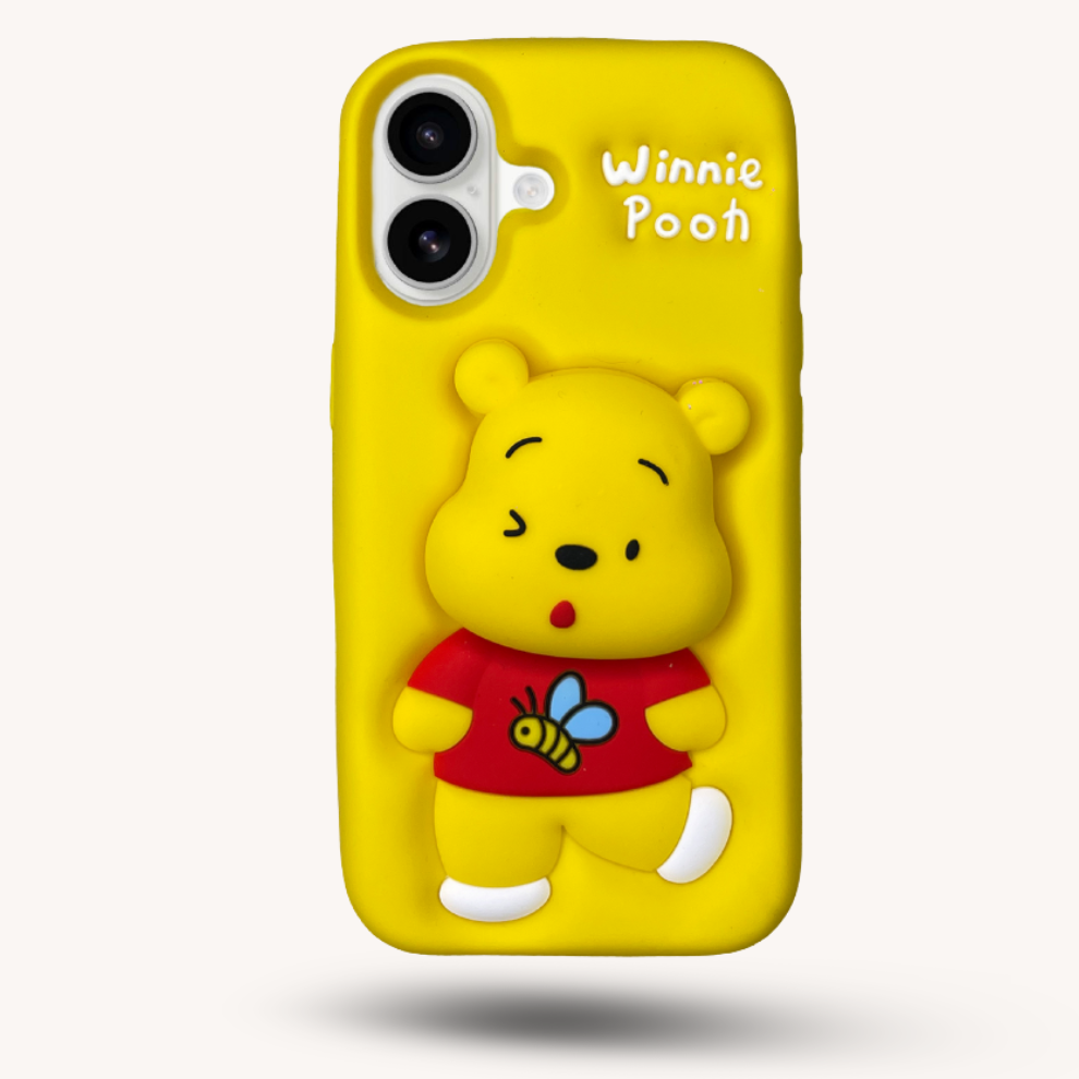 iPhone 16 Honey Bear Soft Silicone Case – Yellow
